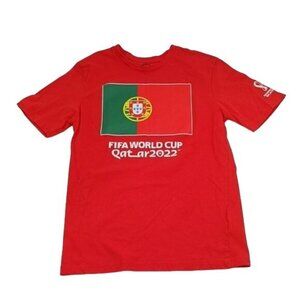 FIFA T-Shirt Mens Size M Red Portugal Flag Qatar 2022 World Cup Soccer Fan